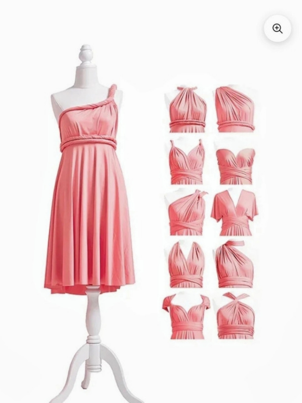 Pink One-Shoulder Midi Dress Like New